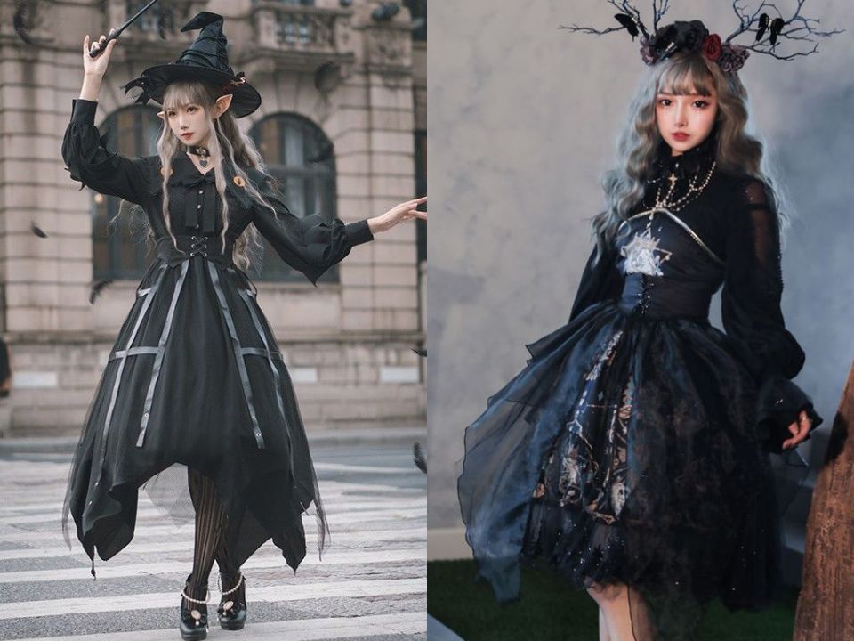 10 Phong Cách Gothic Trong Thời Trang Từ Cổ Điển Đến Hiện Đại 16 Fairy-Goth-ket-hop-giua-net-than-tien-diu-dang-va-ve-u-toi-cua-gothic-yun-cosplay