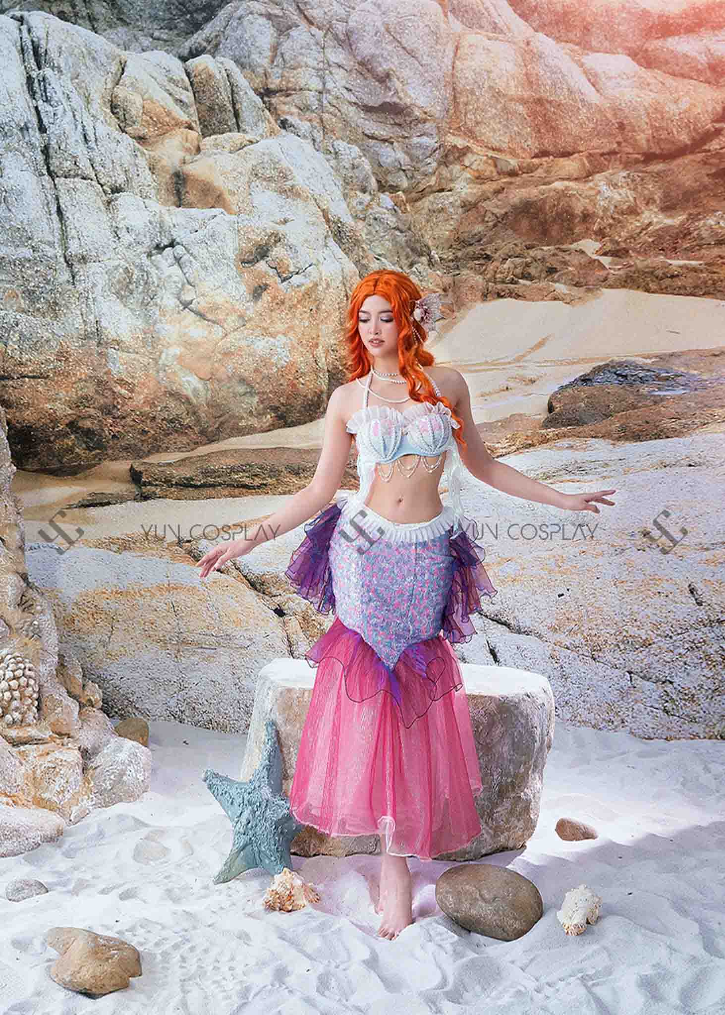 Mẫu thiết kế trang phục cosplay nàng tiên cá Ariel tại Yun Cosplay 6 cho-thue-nang-tien-ca-ariel-duoi-hong-yun-cosplay