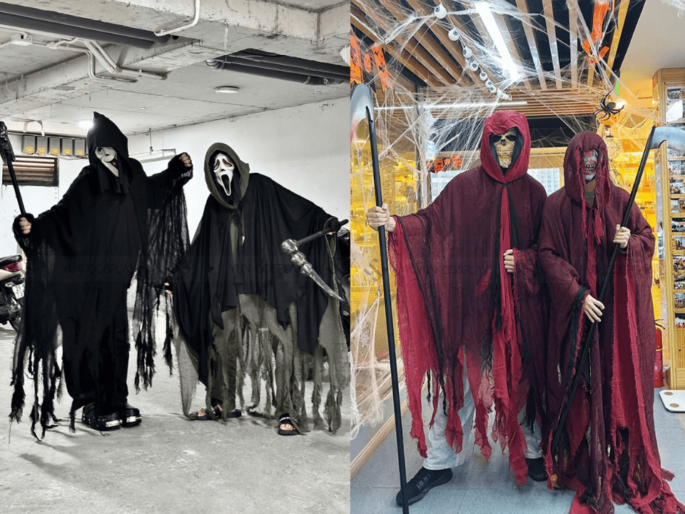 Hoá trang Halloween theo cặp đôi ấn tượng nhất 2025 8 concept-halloween-tuong-phan-than-chet-den-va-than-chet-do-yun-cosplay