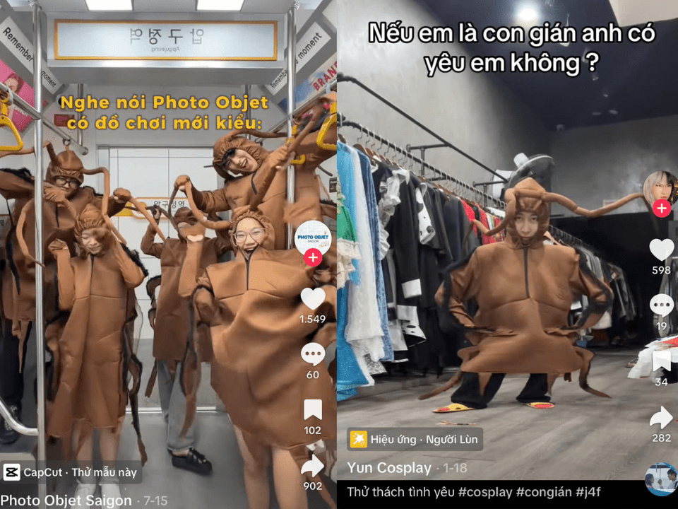 Bộ đồ con gián – Vũ khí bí mật cho hội bạn lầy lội mùa lễ hội 5 cosplay-con-gian-TikTok-de-dang-viral-yun-cosplay