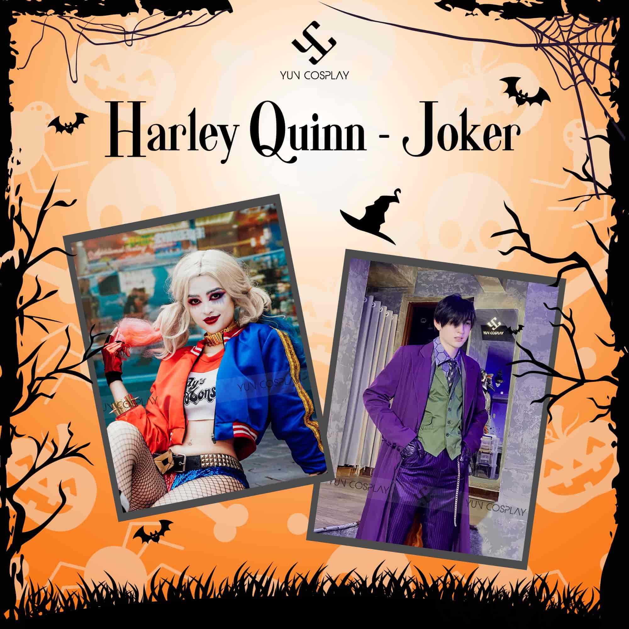 4 CONCEPT HALLOWEEN HOT NHẤT MỌI THỜI ĐẠI 19 hoa-trang-halloween-harley-quinn-joker-min