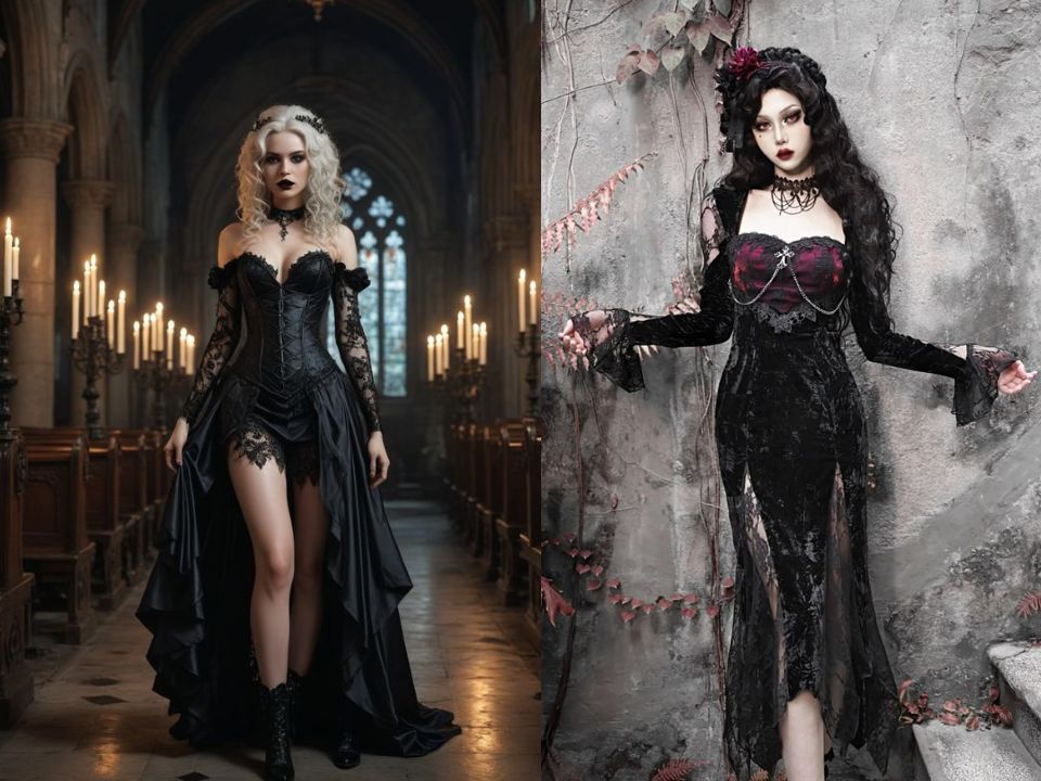 10 Phong Cách Gothic Trong Thời Trang Từ Cổ Điển Đến Hiện Đại 12 phong-cach-Romantic-Gothic-mang-hoi-tho-co-dien-bi-an-yun-cosplay
