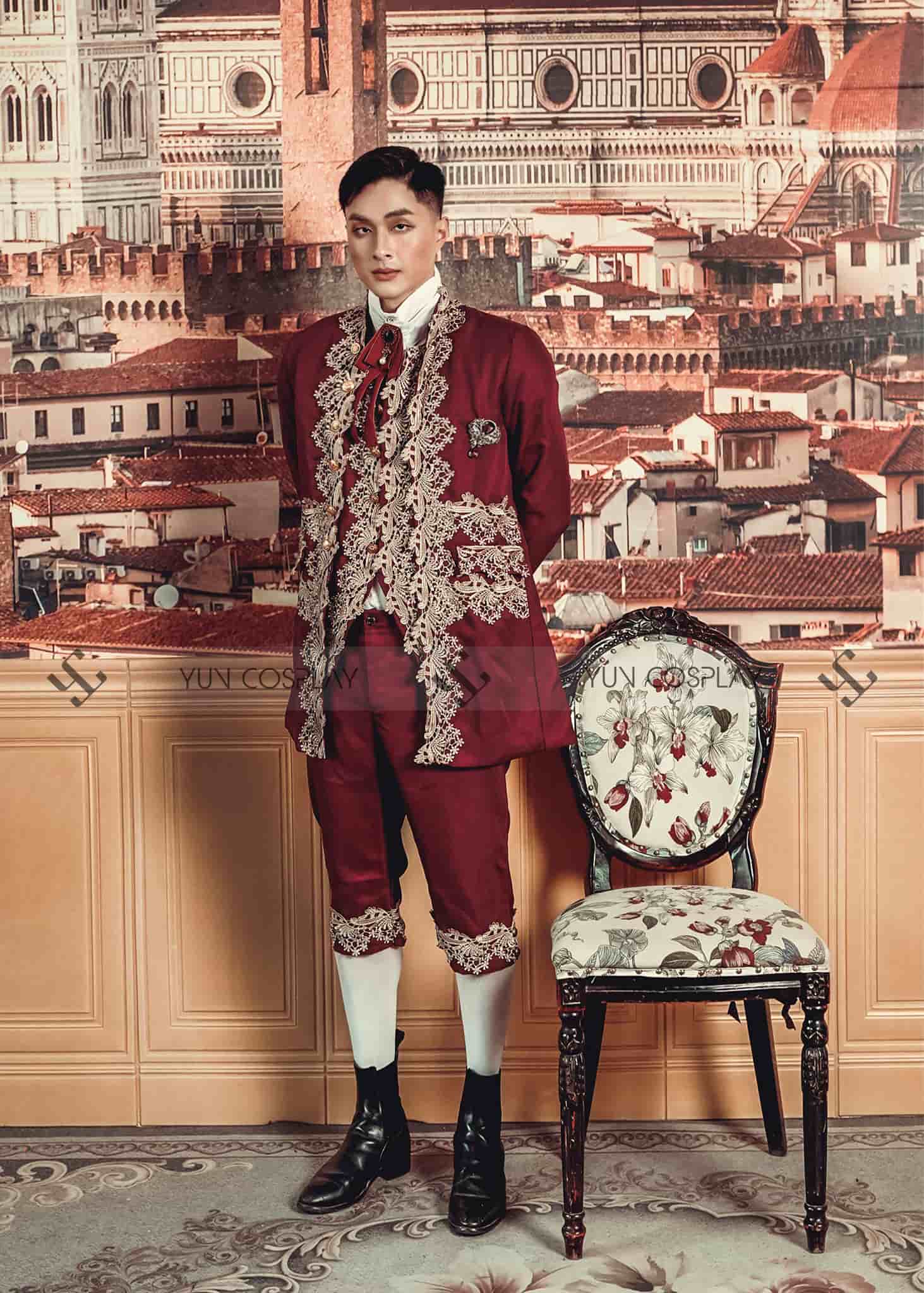 Quý tộc Châu Âu Baroque Rococo thế kỷ 17-18 ( màu đỏ)