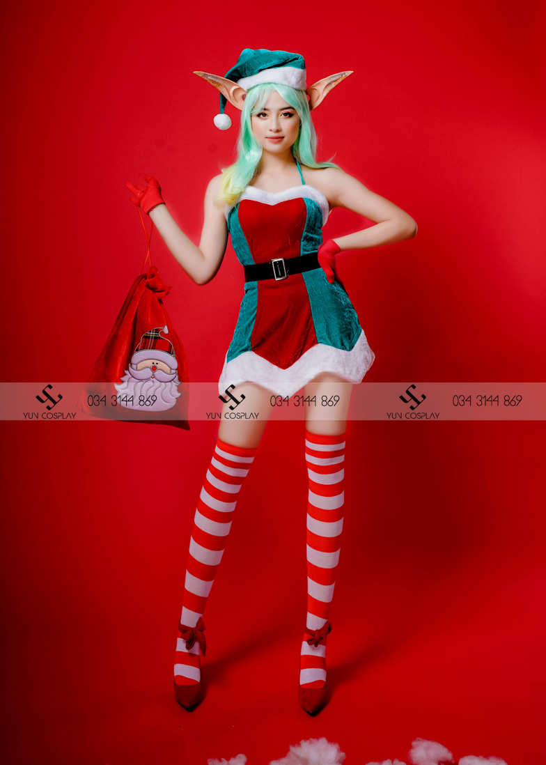 Gợi ý những bộ đồ hóa trang noel đón giáng sinh tại văn phòng 19 thue-chu-lun-yeu-tinh-noel-yun-cosplay-1