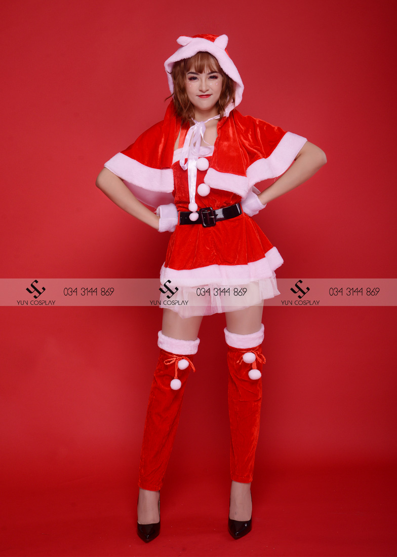 Gợi ý những phong cách trang điểm đi chơi noel nổi bật 13 thue-trang-phuc-giang-sinh-vay-noel-yun-cosplay-4